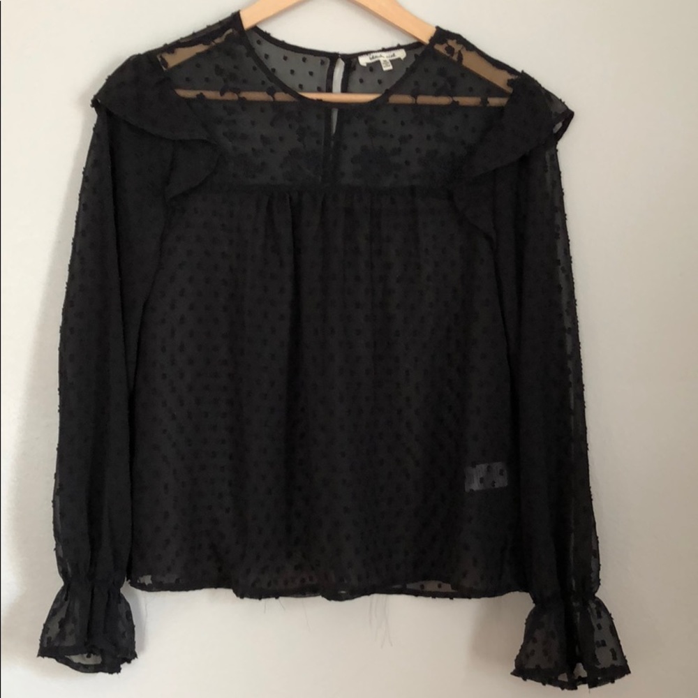 Sheer black top